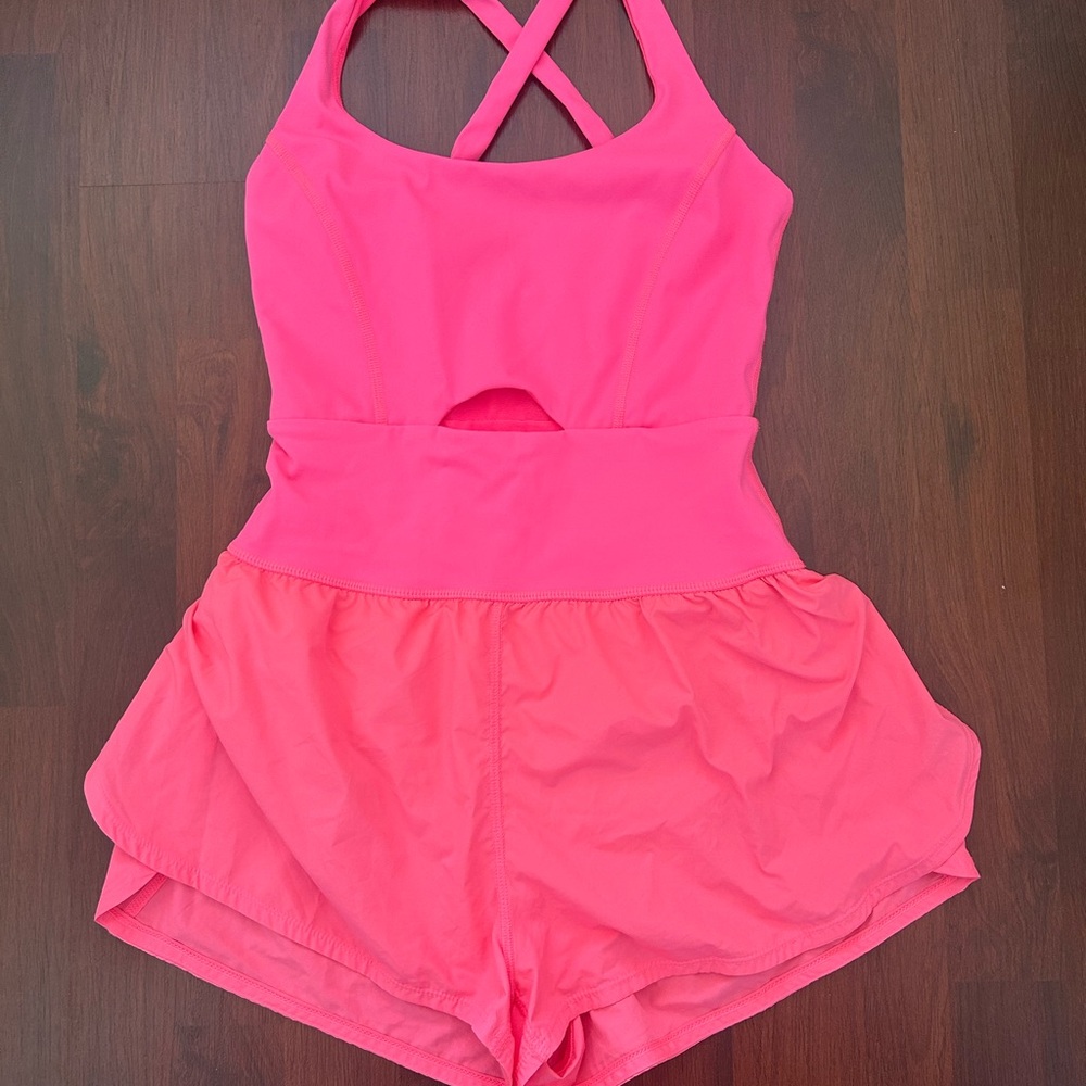 FP Movement Pink Jumpsuit Athletic Stretchy Fabric